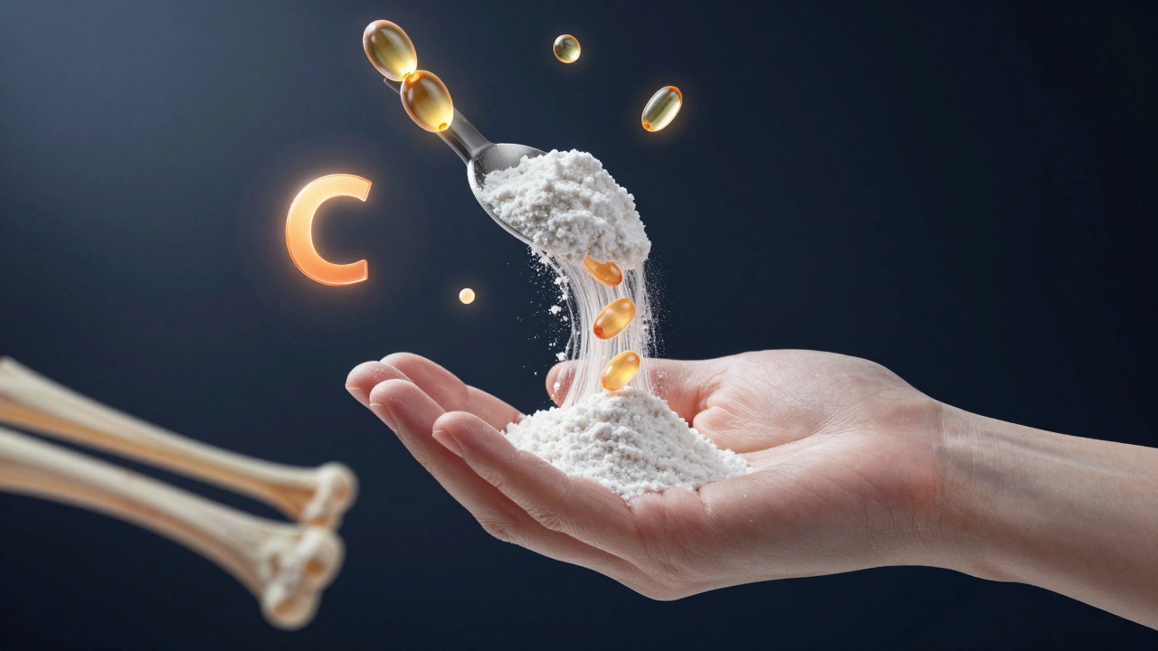 Kolagenový prášek se mění v aminokyseliny, které napájejí kosti a kůži.