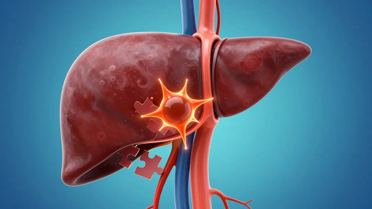 Konceptuální ilustrace metabolismu alkoholu a hromadění toxického acetaldehydu v těle.