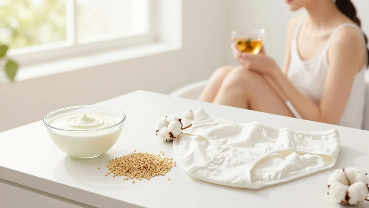 Přírodní podpora intimního zdraví: jogurt, bavlna a relaxace
