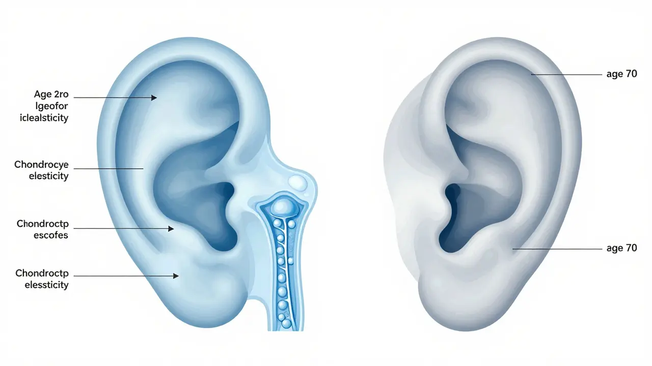 Anatomické srovnání růstu ušního boltce ve věku