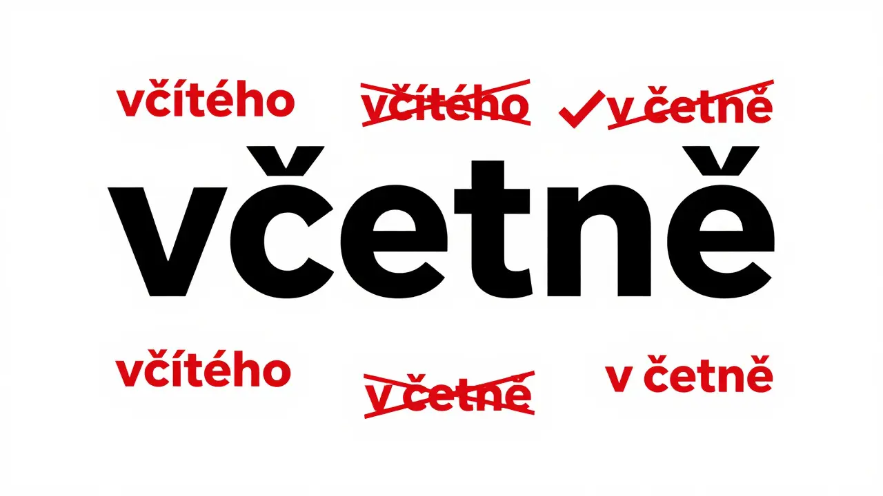 Ilustrace správného pravopisu slova včetně