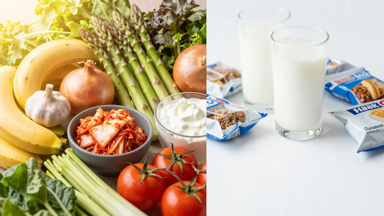 Kvalitní celozrnné potraviny a fermentované produkty pro zdraví střev