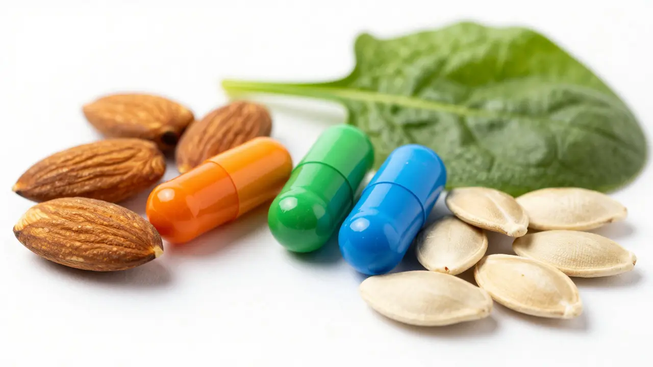 Kapsle vitamínu D, K2 a hořčíku s ořechy a semeny